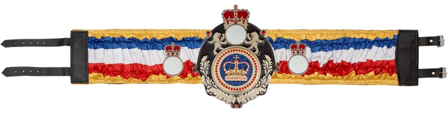 QUEENSBURY BLUE CHAMPION CROWN SILK CHAMPIONSHIP BELT - QUEEN/B/BLUGEM/SILK - AVAILABLE IN 6 COLOURS